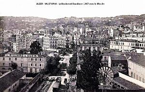 ALGER - MUSTAPHA - BOULEVARD BAUDIN - MOULIN - 1907
